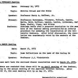 Minutes, 1972-02-16. The St...