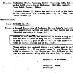 Minutes, 1971-10-20. The St...