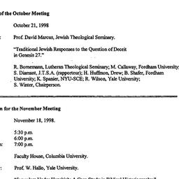 Announcements, 1998-11-18. ...