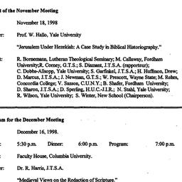 Announcements, 1998-12-16. ...