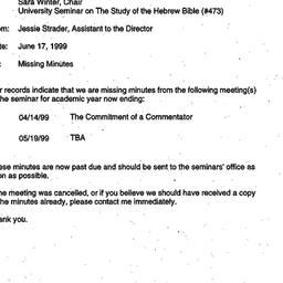 Correspondence, 1999-06-17....