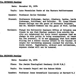 Minutes, 1974-11-20. The St...