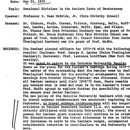 Minutes, 1975-05-21. The St...