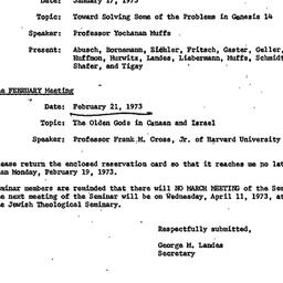 Minutes, 1973-01-17. The St...