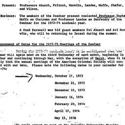 Minutes, 1973-05-16. The St...
