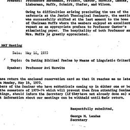 Minutes, 1973-04-11. The St...