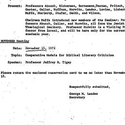 Minutes, 1972-10-18. The St...