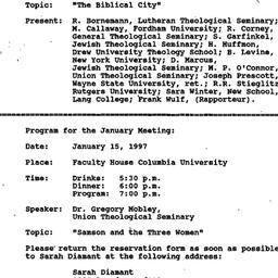 Announcements, 1997-01-15. ...
