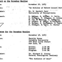 Minutes, 1985-11-20. The St...