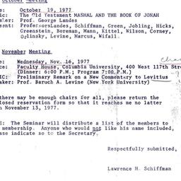 Minutes, 1977-10-19. The St...