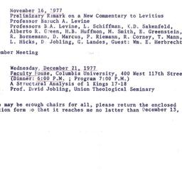 Minutes, 1977-11-16. The St...