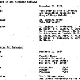 Minutes, 1984-11-28. The St...