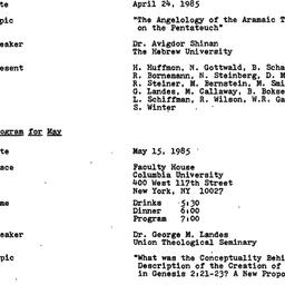 Minutes, 1985-04-24. The St...