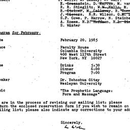 Minutes, 1985-01-23. The St...