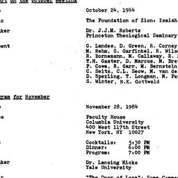 Minutes, 1984-10-24. The St...