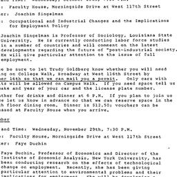 Announcements, 1989-10-25. ...
