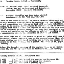 Announcements, 1993-11-22. ...