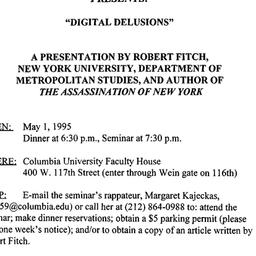 Announcements, 1995-05-01. ...