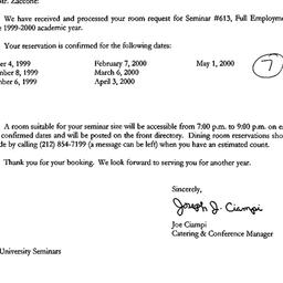 Correspondence, 2000-06-28....