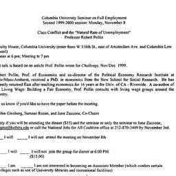 Announcements, 1999-11-08. ...