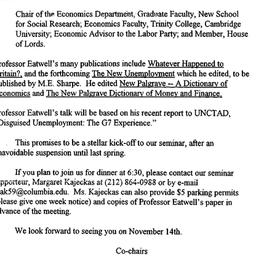 Announcements, 1995-11-14. ...
