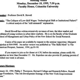 Announcements, 1995-12-18. ...