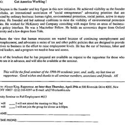 Announcements, 1999-05-03. ...
