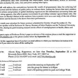 Announcements, 1998-09-28. ...