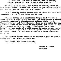 Announcements, 1991-11-11. ...
