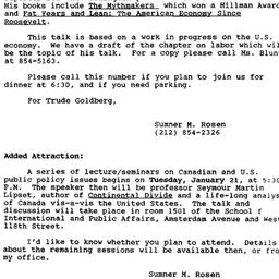 Announcements, 1992-02-10. ...