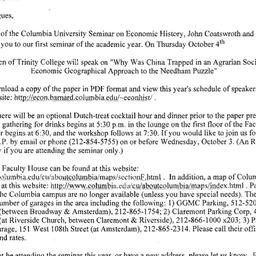 Announcements, 2007-10-04. ...