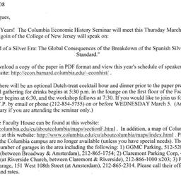 Announcements, 2008-03-06. ...