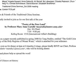 Announcements, 2008-10-30. ...