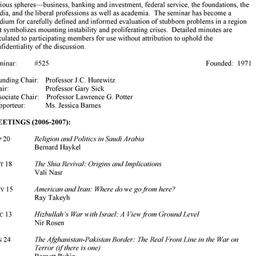Schedules. The Middle East,...