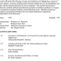 Schedules. The Middle East,...
