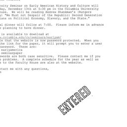 Announcements, 2005-12-13. ...
