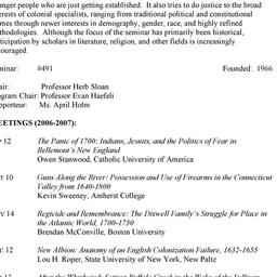 Schedules. Early American H...