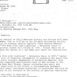 Announcements, 2007-11-13. ...