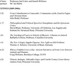Schedules. Classical Civili...