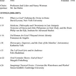 Schedules. Classical Civili...
