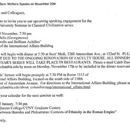 Announcements, 2008-11-20. ...