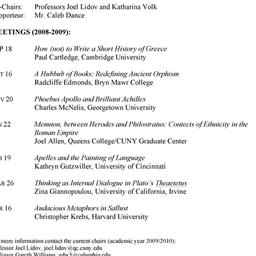 Schedules. Classical Civili...
