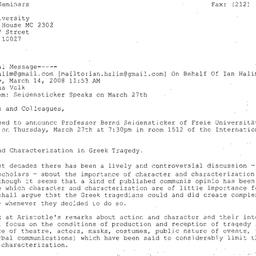 Announcements, 2008-03-27. ...