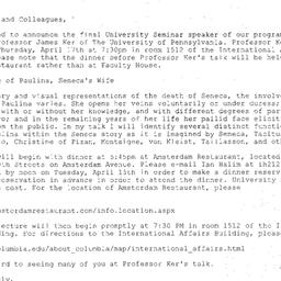 Announcements, 2008-04-17. ...