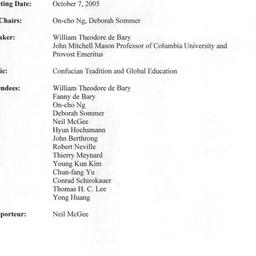 Minutes, 2005-10-07. Neo-Co...