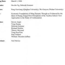 Minutes, 2006-03-03. Neo-Co...