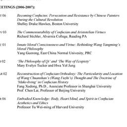 Schedules. Neo-Confucian St...