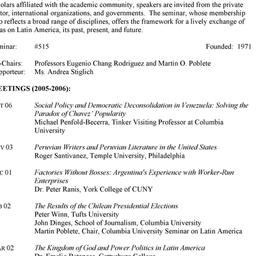 Schedules. Latin America, s...