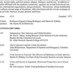 Schedules. Latin America, s...