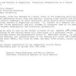 Announcements, 2008-05-01. ...